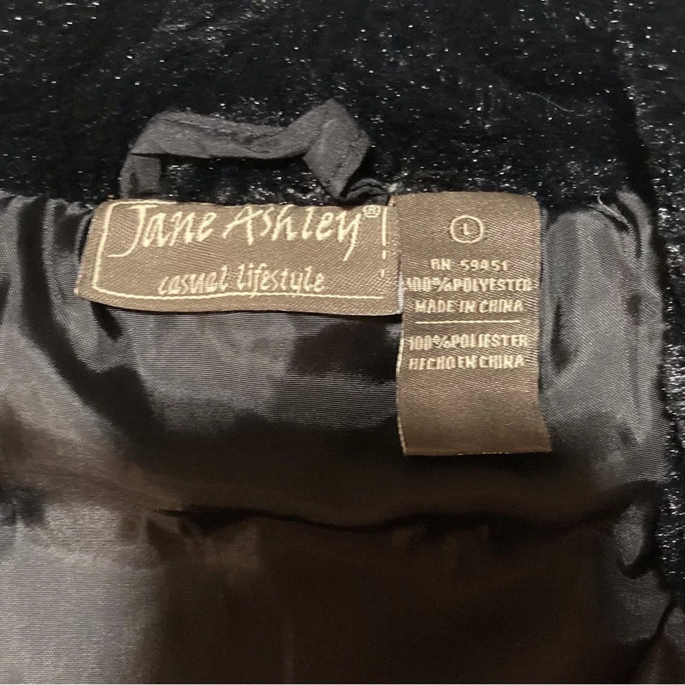 Jane Ashley Black Puffer Vest with Faux Fur Collar